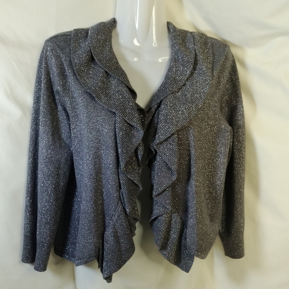 Cable & Gauge Metallic Gray Sweater